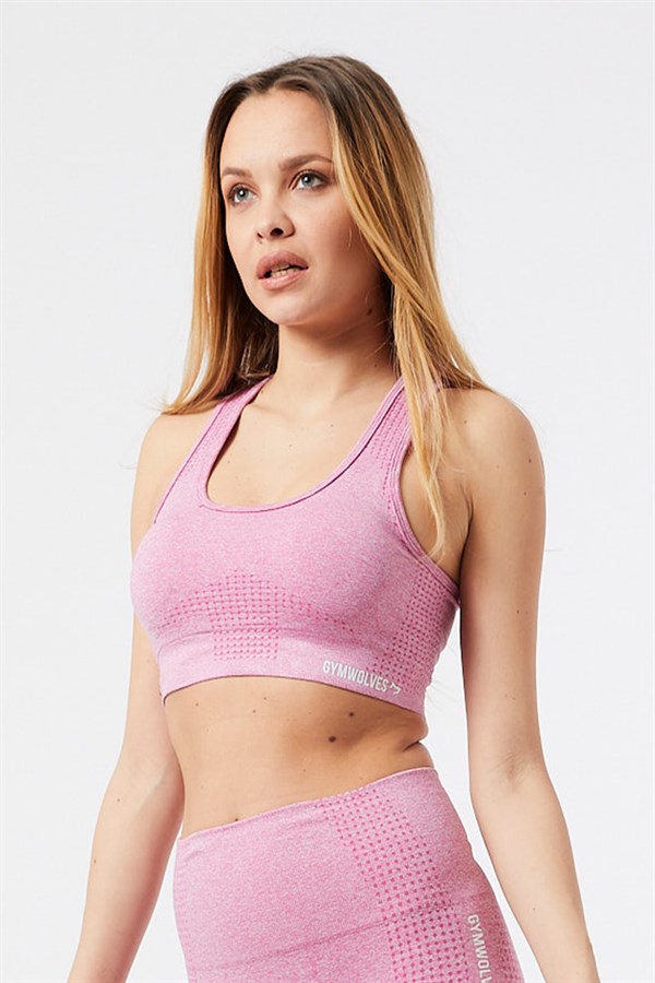 Gymwolves Seamless  Sport Bralet | Pink | Activated Series |