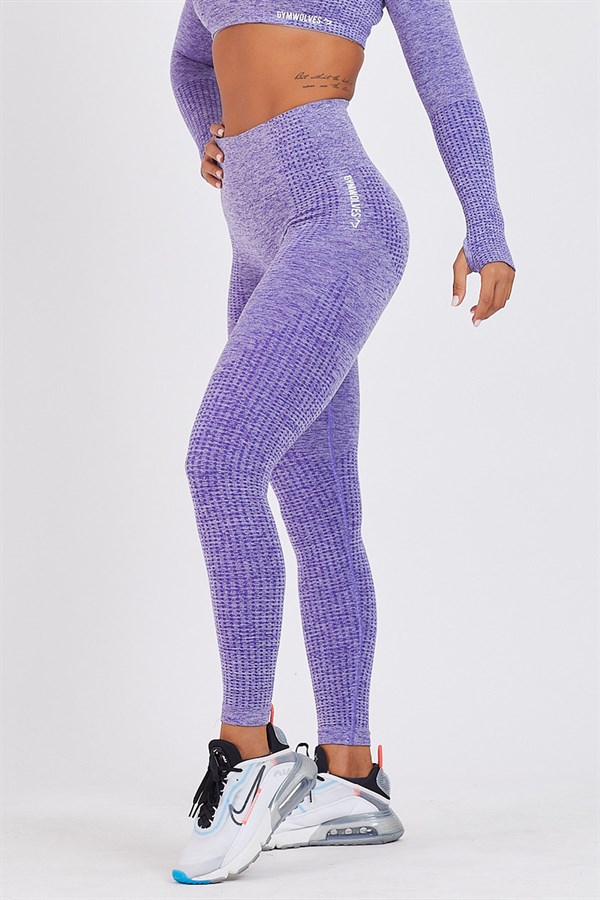 Gymwolves Women Seamless Sport Leggings | Purble | Activated Series |