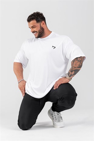 Gymwolves Erkek Over Size Spor T-Shirt | Workout T-Shirt | Relax Serisi |