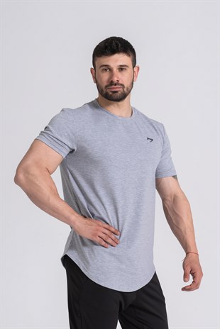 Gymwolves Spor Erkek T-Shirt | Gri | T-shirt | Workout Tanktop | Gymwolves