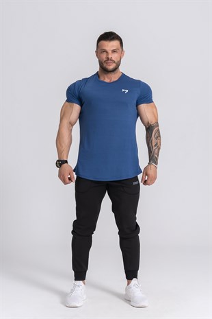Gymwolves Spor Erkek T-Shirt | İndigo | T-shirt | Workout Tanktop | Gymwolves