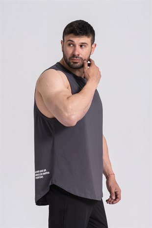 Gymwolves Erkek Kolsuz T-Shirt | Erkek Spor T-shirt | Workout Tanktop | Never Give Up |Gymwolves