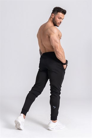 Gymwolves Erkek Spor Eşofmanı | Siyah | Workout Pants | Dynamic SerisiGymwolves