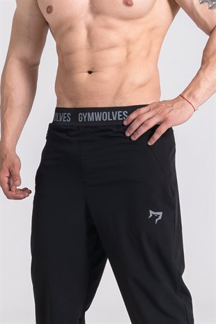 Gymwolves Erkek Spor Eşofmanı | Siyah | Workout Pants | Pro SerisiGymwolves