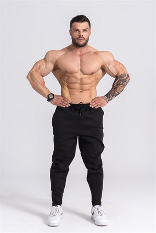 Gymwolves Erkek Spor Eşofmanı | Siyah | Workout Pants | Power SerisiGymwolves